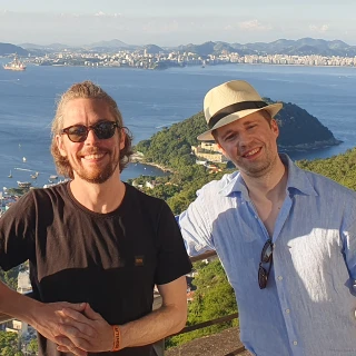 Daniel och Simon i Rio de Janeiro